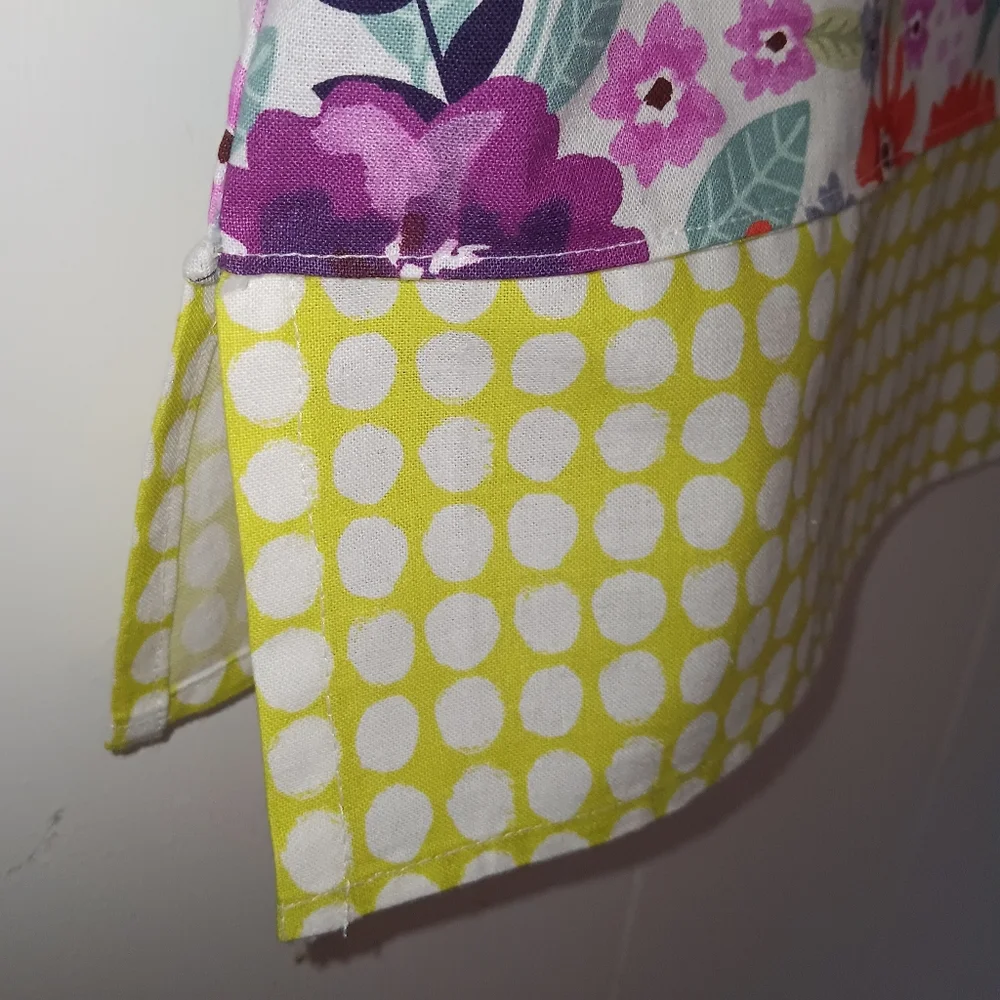 Hand Crafted Girls Floral Butterfly Polka Dot Sleeveless Pocket Dress 6/8
